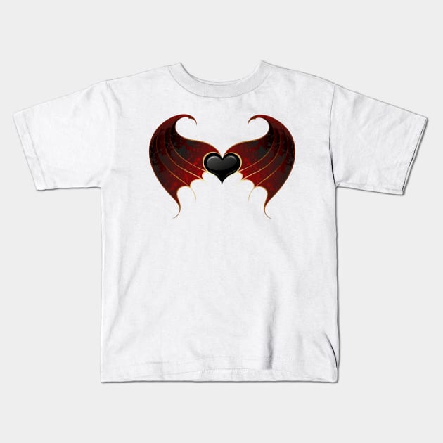 Gothic vampire heart Kids T-Shirt by Blackmoon9